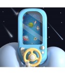 Joc Simulator de Condus, 3-6 Ani, Volan Interactiv, Efecte Sonore, din ABS, USB Inclus, Albastru