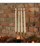 Lumanare Decorativa, pentru Masa, 25 cm, din Parafina, fara Fum, Ardere 7.5h, Alb