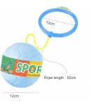 Minge pentru Sarit,  Tip Coarda Hula Hoop, Cerc 12 cm, Coarda 52 cm, Minge 12 x 11 cm, Functie Iluminat, 4-6 Ani, Plastic, Albas