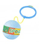 Minge pentru Sarit,  Tip Coarda Hula Hoop, Cerc 12 cm, Coarda 52 cm, Minge 12 x 11 cm, Functie Iluminat, 4-6 Ani, Plastic, Albas