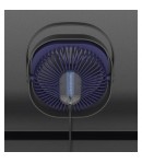 Mini ventilator pentru birou cu usb, rotire 360 grade, 3 viteze, 4000 mA, 13.5 x 12,8, Albastru