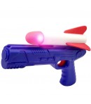 Pistol de Jucarie, cu Lansator de Racheta, din Polistiren/Plastic, Lumina LED, +3 Ani, Albastru/Rosu