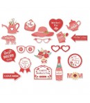 Set 18 Accesorii pentru Petrecere, Props pentru Photo Corner, Tematica Ziua Mamei, Multico