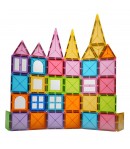 Set 32 Piese Magnetice de Constructie, Piese 5.5 cm, Magnetic Tiles, Forme Geometrice, 3 Ani, ABS, Magnet, 20.5 x 14.5 x 12 cm,
