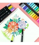 Set Carioci pe Baza de Apa, 2 in 1, 72 Culori, 24.5 x 18.5 x 5 cm, Multicolor