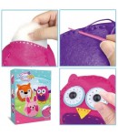 Set creatie perna pentru copii, Dream Kids, 3 piese, Portocaliu/Roz/Mov