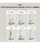 Trotineta Multifunctionala 6 in 1,  Pentru Copii De La 10 Luni Pana La 12 Ani, Cu Maner De