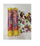 Tun de Confetti, Party Popper, 60x5 cm, Model Stelute, Inimioare, Paiete, Lucioase, 3 cm D