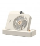 Ventilator 2in1, Functie Incarcare Telefon Wireless, 100 Trepte de Viteza, 2400 mAh, 5V, 2A, 25 x 16.5 x 24 cm, Bej