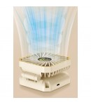Ventilator Portabil, de Gat, de Birou, Suport Telefon, 14 x 7 cm, Incarcare USB, din ABS, 3 Viteze, Bej