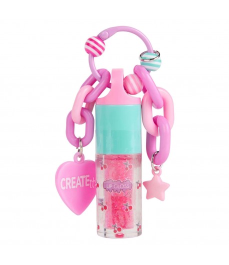 Luciu de buze cu aroma de capsuni si breloc, Beauty Chunky, Pentru copii, Albastru