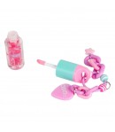 Luciu de buze cu aroma de capsuni si breloc, Beauty Chunky, Pentru copii, Albastru