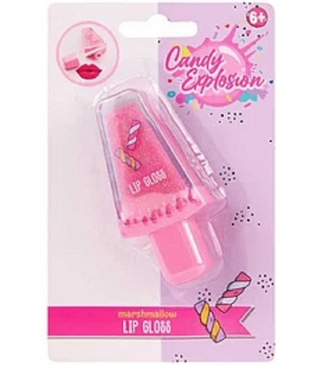 Luciu de buze Marshmallow pentru copii, Lip gloss cu aroma dulce de bezea, Roz