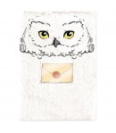 Agenda plusata si pix, Harry Potter, Pentru copii, Model Bufnita, Alb