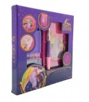 Set creativ cu jurnal si pix, Unicorn Academy, Kit decorare jurnal pentru copii, Roz