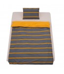 SET DE PAT SINGLE BUMBAC GREY/ORANGE