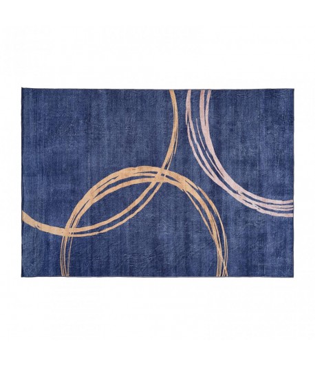 Covor printat, CIRCLE  200x300 cm, lavabil cu spate antialunecare, inaltime fir 3mm