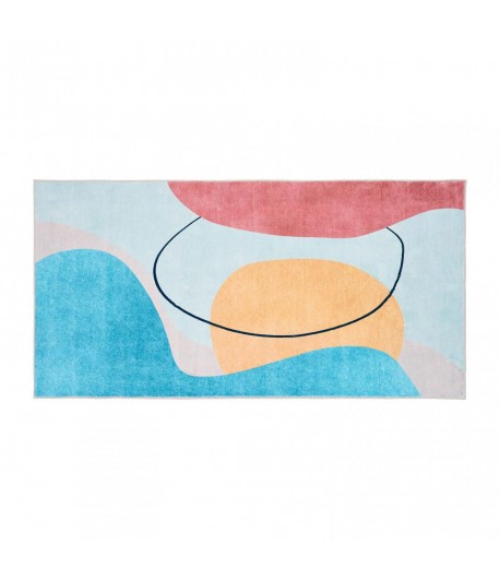 Covor printat, ERIN 70x140 cm, lavabil cu spate antialunecare, inaltime fir 3mm