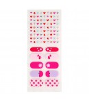 Set creativ pentru manichiura, Stickere, Nail Wrap si pila de unghii, Pentru copii, Multicolor