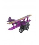 Macheta metalica avion retro, 11 cm, Verde