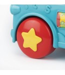 Autobuz Sortator Forme Pentru Copii Cu Frictiune, Jucarie Interactiva Cu Forme Geometrice Si Activitati, Vehicul Educativ Cu Lum
