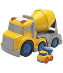 Betoniera Cu Frictiune Oraselul Agitat, Cu Lumini Si Sunete, Jucarie Interactiva Utilaj Constructii Copii, Camion Betoniera Cu T