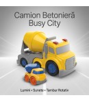 Betoniera Cu Frictiune Oraselul Agitat, Cu Lumini Si Sunete, Jucarie Interactiva Utilaj Constructii Copii, Camion Betoniera Cu T
