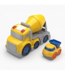 Betoniera Cu Frictiune Oraselul Agitat, Cu Lumini Si Sunete, Jucarie Interactiva Utilaj Constructii Copii, Camion Betoniera Cu T
