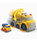 Betoniera Cu Frictiune Oraselul Agitat, Cu Lumini Si Sunete, Jucarie Interactiva Utilaj Constructii Copii, Camion Betoniera Cu T