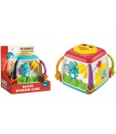 Cub Activitati Interactiv Pentru Copii Cu Pian Si Jocuri Educative, Jucarie Multifunctionala Cu Bile, Roti Si Butoane, Cub Multi