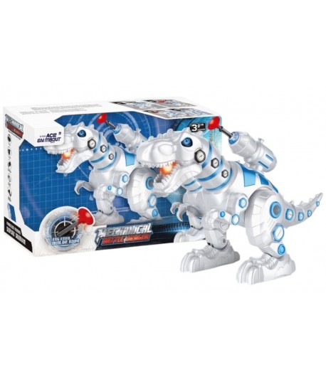 Dinozaur Robot Interactiv T-Rex Pentru Copii Cu Lumini Si Sunete, Dragon Mecanic Cu Miscare Automata Si Efecte Vizuale, Jucarie 