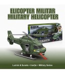 Elicopter Militar Cu Frictiune, Scara 1:20, Cu Lumini Si Sunete, Jucarie Interactiva Vehicul De Interventie, Elicopter De Armata