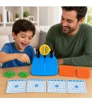 Joc de Societate Bingo cu 48 de Bilete, Bingo Clasic cu 48 Bilete Numerotate, Bile Colorate si Fise, Joc de Societate pentru Fam