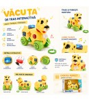 Jucarie Interactiva Catel Cu Snur, Cu Lumini Si Sunete, Jucarie De Tras Cu Sortator Forme Si Activitati, Jucarie Multifunctional