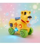 Jucarie Interactiva Catel Cu Snur, Cu Lumini Si Sunete, Jucarie De Tras Cu Sortator Forme Si Activitati, Jucarie Multifunctional