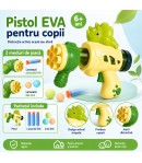 Lansator Bile Si Sageti EVA Pentru Copii Tip Air Gun Cu 2 Functii, Jucarie Interactiva Cu Proiectile Moi Si Design Animal, Pisto