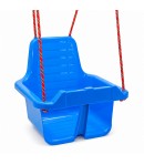 Leagan pentru Copii cu Spatar si Protectie Frontala,  Din Plastic Rezistent cu Franghii pentru Suspendare, Leagan de Exterior si