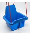 Leagan pentru Copii cu Spatar si Protectie Frontala,  Din Plastic Rezistent cu Franghii pentru Suspendare, Leagan de Exterior si