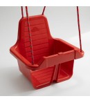 Leagan pentru Copii cu Spatar si Protectie Frontala,  Din Plastic Rezistent cu Franghii pentru Suspendare, Leagan de Exterior si