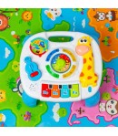 Masa Activitati Interactiva Pentru Copii Cu Girafa, Jucarie 2 in 1 Cu Pian, Butoane Si Jocuri Educative, Centru De Activitati Cu