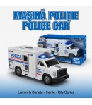 Masina De Politie Cu Frictiune, Scara 1:20, Cu Lumini Si Sunete, Jucarie Interactiva Vehicul De Interventie, Masina De Patrulare