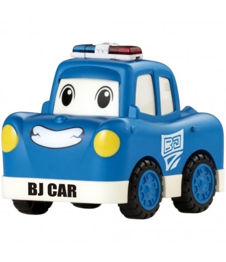 Masinuta De Politie Copii Cu Frictiune, Jucarie Interactiva Mini Car Cu Design Animat, Masina Cu Lumini Si Sunete, Vehicul Carto