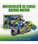 Motocicleta Racing Cu Frictiune, Scara 1:16, Cu Lumini Si Sunete, Jucarie Interactiva Motor Sport, Motocicleta De Curse Cu Desig