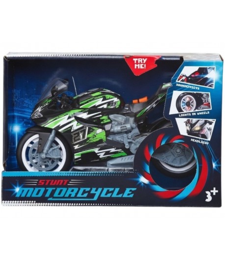 Motocicleta Stunt Pentru Copii Cu Lumini Si Sunete, Jucarie Moto Sport Cu Efecte Pe Roti Si Far LED, Motocicleta De Jucarie Cu D