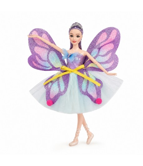 Papusa Emily Fairy Collection 32 cm pentru Copii, Papusa Zana Fashion cu Aripi si Rochie Eleganta, Jucarie pentru Fete cu Design