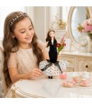 Papusa in Rochie de Seara 29 cm pentru Copii, Papusa Eleganta pentru Fete cu Accesorii si Par Lung pentru Coafat si Styling, Juc