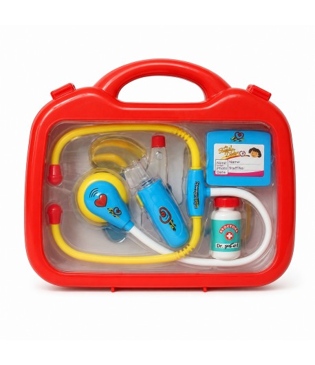 Set Doctor Copii Cu Trusa Medicala Si Accesorii, Jucarie De Rol Cu Stetoscop Si Instrumente Medicale In Valiza, Trusa Doctor Int