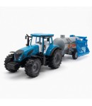 Tractor Cu Remorca Cisterna Cu Frictiune, Jucarie Agricola Cu Rezervor Si Detalii Realiste, Tractor Ferma Cu Cisterna Pentru Tra