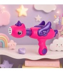 Jucarie Pistol Cu Aer Pentru Copii Cu 6 Bile EVA, Lansator Cu Design Unicorn, Pistol De Jucarie Cu Proiectile Moi Pentru Jocuri 