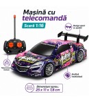 Masina Sport Cu Telecomanda Pentru Copii, Scara 1:16, Masinuta RC Cu Control La Distanta 4x4, Masina De Curse Cu Lumini Si Desig